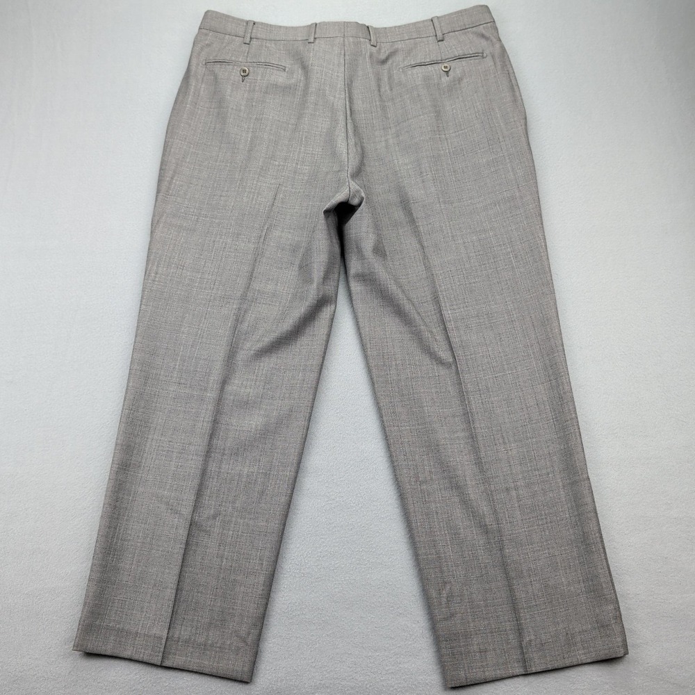Zanella Dress Pants‎ Mens 40 Gray Bennett Wool Pleated Front Vitale Barberis - Picture 12 of 13